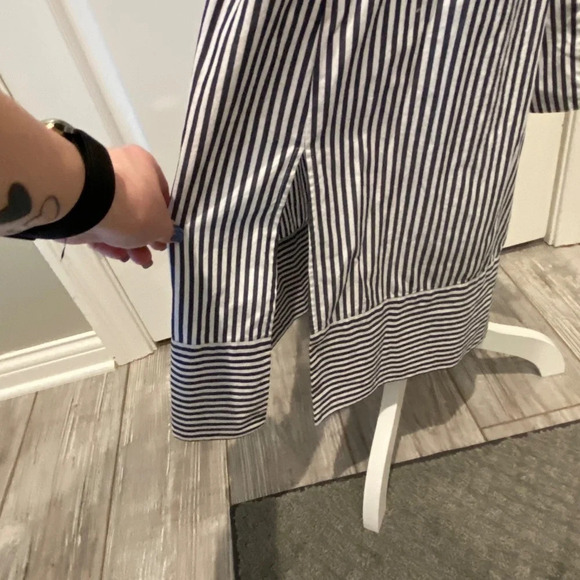 Michael Kors Cotton Striped Faux-Wrap Dress 16319 - Picture 7 of 14